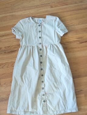 Blair Cream Button-Front 100% Cotton Dress